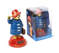 Paddington Bear Figurine Solaire animée avec Manteau Bleu et Base Rouge