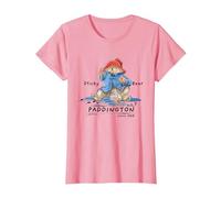 Paddington Sticky Bear Illustration Classique T-Shirt, Femme, Rose, 3XL