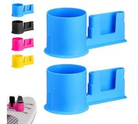 Paddle Board Cup Holder, 2-in-1 Paddle Board Kayak Cup Drink Holder, for Types of Cup Bottle for Surfboards, Outdoor Yoga, Fishing, Boat, Surfing (Blue)