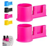 Paddle Board Cup Holder, 2-in-1 Paddle Board Kayak Cup Drink Holder, for Types of Cup Bottle for Surfboards, Outdoor Yoga, Fishing, Boat, Surfing (Rose Red)