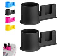 Paddle Board Cup Holder, 2-in-1 Paddle Board Kayak Cup Drink Holder, for Types of Cup Bottle for Surfboards, Outdoor Yoga, Fishing, Boat, Surfing (Black)