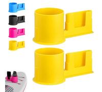 Paddle Board Cup Holder, 2-in-1 Paddle Board Kayak Cup Drink Holder, for Types of Cup Bottle for Surfboards, Outdoor Yoga, Fishing, Boat, Surfing (Yellow)