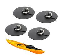 Paddle Board D Rings - 4 Pieces Inflatable Boat Hardware Set, Adhesive Mount Rings with Strong Load Bearing Design, Kayak Accessories, Marine Tie Down Hooks, Water Sport Gear for Kayak Marine