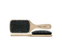 HERCULES SÄGEMANN - 9247 Paddle Brush | Brosse nourrissante à poils naturels | Brosse en poils de sanglier avec picots en polyamide | Brosse de soin pour cheveux longs | Bois clair