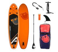 ADRN Paddle Gonflable CRUISER 10'2 30'' 5'' (310x76x12,7cm) avec Pompe, Pagaie, Leash et Sac de transport Orange G