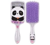 Paddle démêler la brosse à cheveux, peigne de Massage du cuir chevelu pour enfants de paillettes de bande dessinée pour enfants(gris)