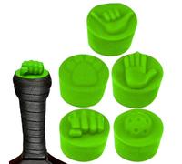 Paddle End Cover - 5 Pieces Funny Bottom Back Weight Sleeves, Flexible Silicone Racket Counterweight Grip Caps, 3.45x3cm Barrel Dimension + 40g Component Mass, Elastic Shock Absorbing Compound- For Pl