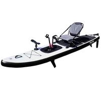 Paddle Gonflable à pédales 320x76 cm - Kayak Adulte avec Propulsion à ailettes, pagaie et siège Inclus Sup - Loisir et Pêche