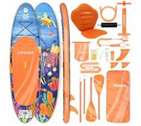 Paddle Gonflable Adulte Reef Coral avec des Accessoires de Qualité - HUIIKE | Stand Up Paddle avec Pagaie Double et Siège de Kayak