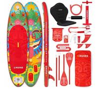 Paddle Gonflable Adulte Tiki avec des Accessoires de Qualité - HUIIKE | Stand Up Paddle avec Pagaie Double et Siège de Kayak