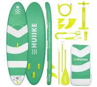 HUIIKE Paddle Gonflable Adulte avec Accessoires Inclus, Pagaie, Ailerons, Pompe. Planche de Stand Up Paddle Grande Stabilité et Résistance. 305 x 84 x 15 cm, Jusqu'à 130 kg