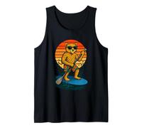Paddling Guépard avec Lunettes de Soleil Beach Sup Paddleboard Débardeur