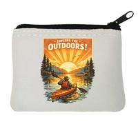 Paddling into the Sunset Adventure Porte-monnaie en néoprène Blanc 10 x 11 cm
