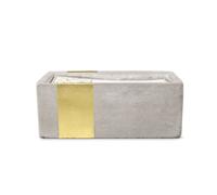 Paddywax Urban 8 Oz. Bougie rectangulaire en béton Ambre doré et fumée