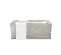 Paddywax Urban 8 Oz. Bougie rectangulaire en béton Tabac blanc et Patchouli