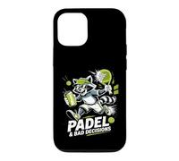 Padel and Bad Decisions Funny Raton Laveur Match Coque pour iPhone 12/12 Pro