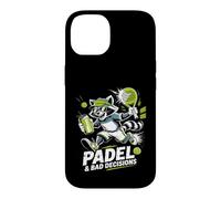Padel and Bad Decisions Funny Raton Laveur Match Coque pour iPhone 14