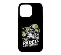 Padel and Bad Decisions Funny Raton Laveur Match Coque pour iPhone 14 Pro Max