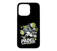 Padel and Bad Decisions Funny Raton Laveur Match Coque pour iPhone 15 Pro Max