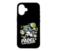 Padel and Bad Decisions Funny Raton Laveur Match Coque pour iPhone 16