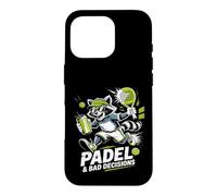 Padel and Bad Decisions Funny Raton Laveur Match Coque pour iPhone 16 Pro