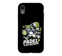 Padel and Bad Decisions Funny Raton Laveur Match Coque pour iPhone XR