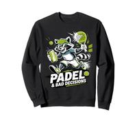 Padel and Bad Decisions Funny Raton Laveur Match Sweatshirt