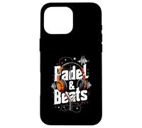 Padel and Beats Urban Style pour Les Joueurs Amateurs de Musique Coque pour iPhone 16 Pro Max