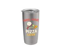 Padel Et Pizza, C'est Marrant - D'abord Le Padel, Puis La Gobelet isotherme en acier inoxydable double paroi