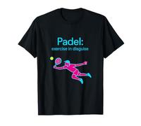 Padel : Exercice déguisé, cyan, magenta, graphisme T-Shirt