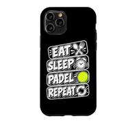 Padel Humoristique : Manger, Dormir, Jouer Au Padel, Et Coque pour iPhone 11 Pro