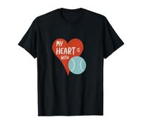 Padel Mon cœur est avec Padel T-Shirt Graphique avec Valeur