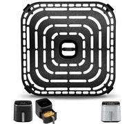 Padella grill per friggitrice ad aria COSORI TurboBlaze 6L, antiaderente 22,6 cm x 22,6 cm, quadrata, ricambi per friggitrice ad aria, accessori, piastra grill con bordi in gomma