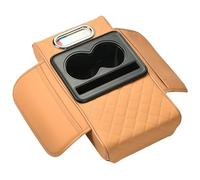 Padena Housse de console d'accoudoir - Protecteur de siège moyen de voiture, design de coussin imperméable | Unité de rangement du porte-gobelet, insert de boîte en tissu pour