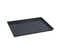 Paderno 41745-40 Plaque de Cuisson rectangulaire en Fer Noir, antiadhésive, Pratique, Bords Hauts, utilisable comme Plateau, 40 x 30 cm, Hauteur 3 cm