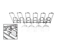 PADERNO 44060-01 Porte-Verres à Fixation Suspendue, en Acier Inoxydable, 45 x 31,6 x 5,5 cm