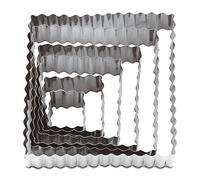 Paderno 47324 - 12 Découpoirs Cadre Festonato, Acier Inoxydable