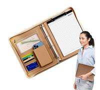 Padfolio pour hommes, en cuir Organisateur de documents d'affaires en cuir | Organisateur de documents juridiques commerciaux Bureau, Entreprise, , Réunion, Conférence, Prise de notes, Exécutif