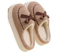 PADGCNOR Chaussons Femme Hiver Chaussons en coton for femmes hiver for la vie à l'intérieur et le réchauffement de maison for un usage domestique(Apricot,38-39)