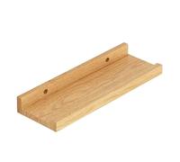 PADGCNOR Étagère Murale Étagère Flottante élégante for Salle de Bain | Conception de rebord de protection solide et porteuse.(Wooden Color)