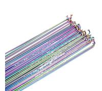 PADGCNOR Fil de Rayon de vélo Arc-en-Ciel 26 27.5 29 Pouces, vélo de Montagne/Route 304 en Acier Inoxydable 14G 259/261/271/273/291/293MM(261MM x 12pcs Color)