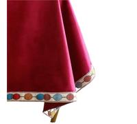 PADGCNOR Nappe de Noël Simple en Velours rectangulaire, décoration de la Maison, nappes de Table Basse(Red,140X140cm)