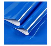PADGCNOR Papier peint mural de couleur unie brillant, autocollants décoratifs auto-adhésifs for placard de cuisine, réfrigérateur, bureau, rénovation, film moderne(Shiny dark blue,1mx60cm)