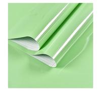 PADGCNOR Papier peint mural de couleur unie brillant, autocollants décoratifs auto-adhésifs for placard de cuisine, réfrigérateur, bureau, rénovation, film moderne(Shiny Light Green,3.0mx80cm)