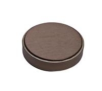 PADGCNOR Presentoir Collier Brown PU Leather Bracelet Pendant Necklace Jewellery Display Counter Stand Holder Bust Ring Earrings Presentation Shelf(Circular plate 10cm)