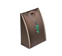 PADGCNOR Presentoir Collier Brown PU Leather Bracelet Pendant Necklace Jewellery Display Counter Stand Holder Bust Ring Earrings Presentation Shelf(Pendant Necklace L)