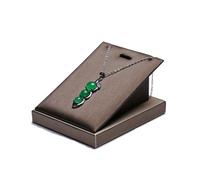 PADGCNOR Presentoir Collier Brown PU Leather Bracelet Pendant Necklace Jewellery Display Counter Stand Holder Bust Ring Earrings Presentation Shelf(Large pendant stand)
