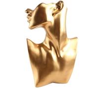 PADGCNOR Presentoir Collier Jewelry Pendant Necklace Mannequin Display Bust for Earring Holder Window Rack(Golden)