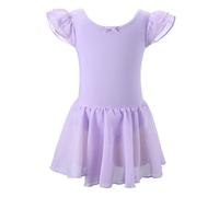 PADGCNOR Robe de Ballet pour Filles Robe de Ballet à Manches Courtes for Filles, Tutu Danse, Justaucorps for(6)