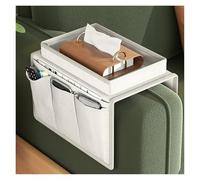 PADGCNOR Sac De Rangement Lit Sac de Rangement for canapé, Organiseur d'accoudoir Salon for télécommande télévision, téléphone Portable, Tasse à café, mouchoirs(Beige)